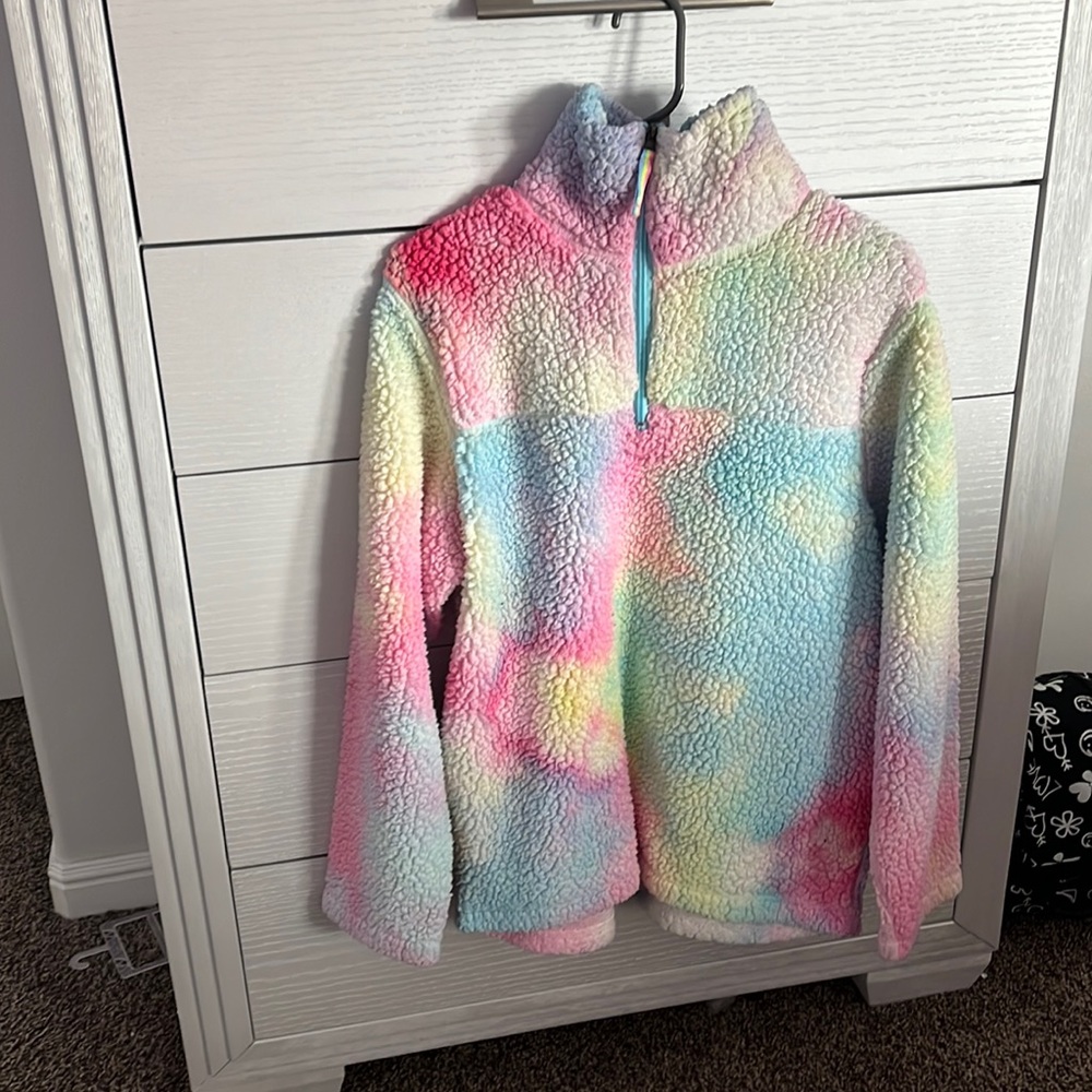 multicolored tye die sweater